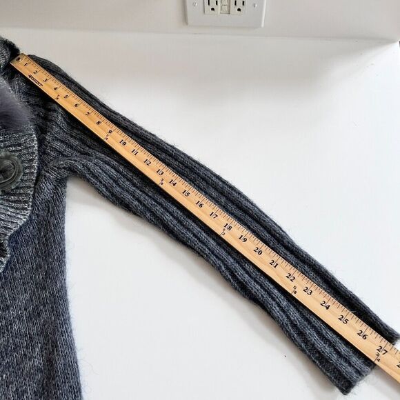 Flora Paris Long Cardigan Wool Mohair Blend Winter Sweater Sz M - Picture 9 of 12